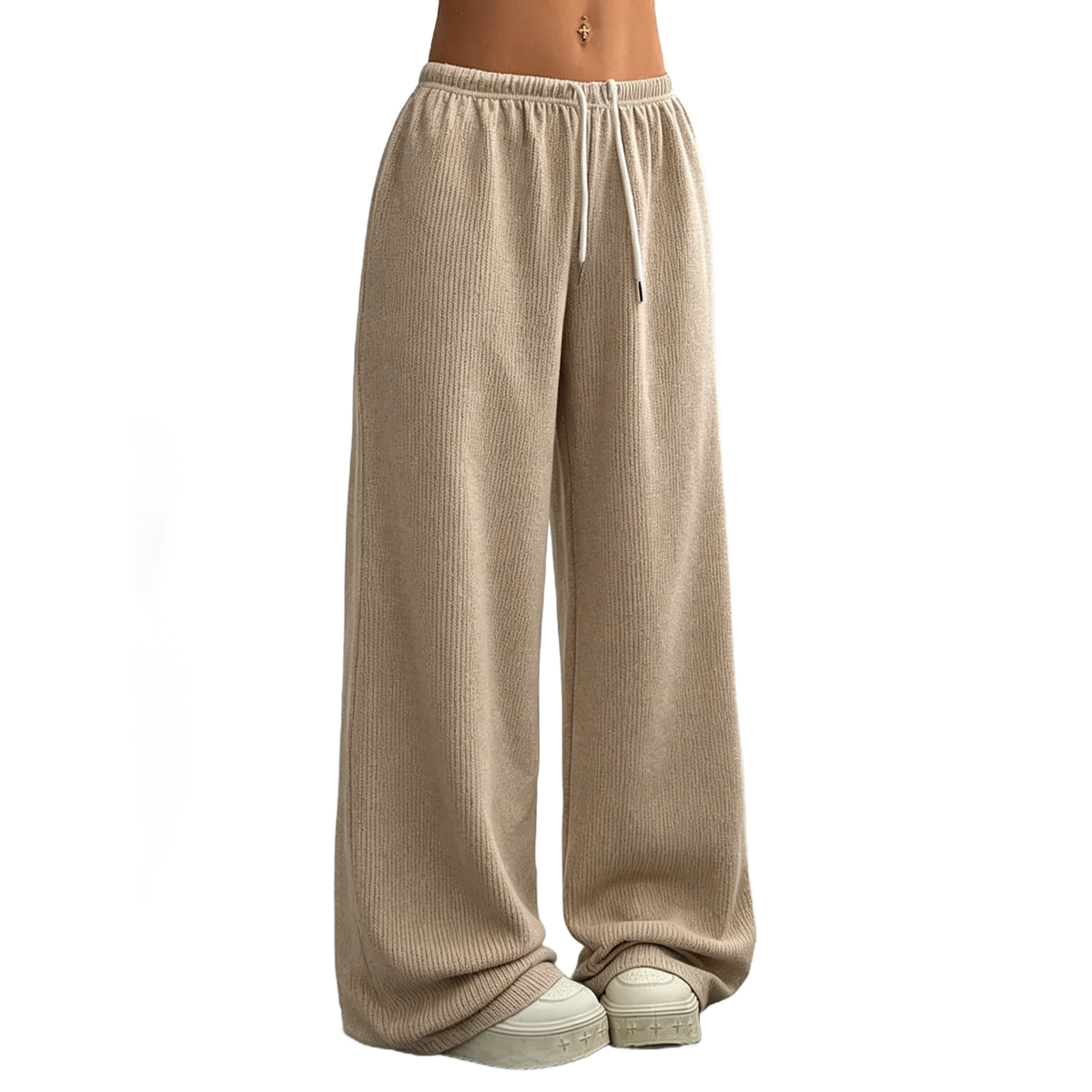 Solid Color Oversized Sports Pants Loose Lounge Pants