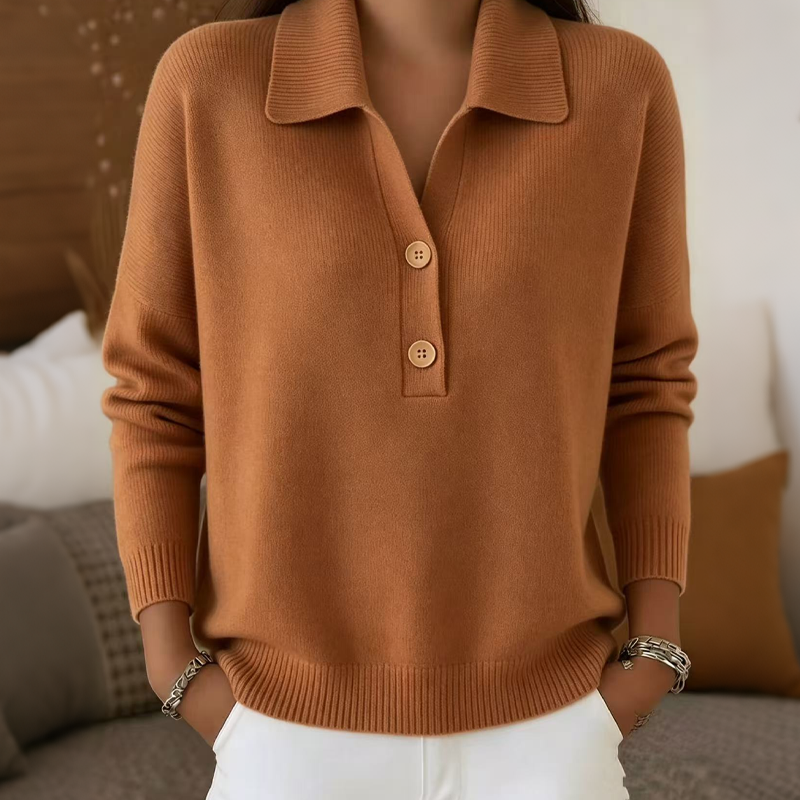 Belisara – Soft-Touch-Pullover mit V-Ausschnitt