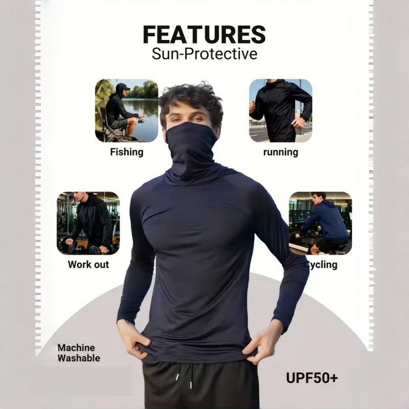 📌6-Piece Men's Casual Hoodie Pullovers UPF Sun Protection Soft Breathable