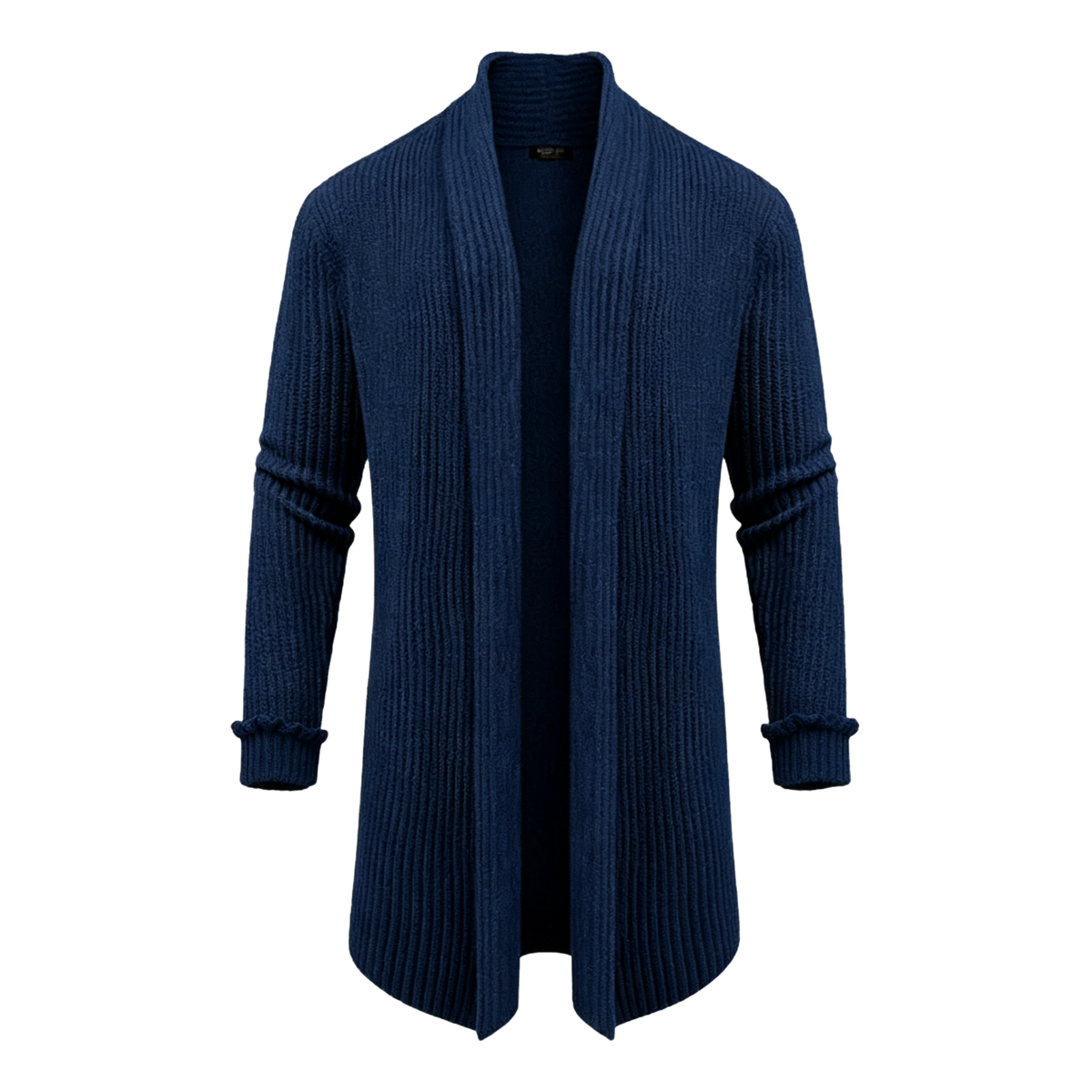Men's Fashion Shawl Collar Long-Sleeve Fitted Plain Knit Cardigan