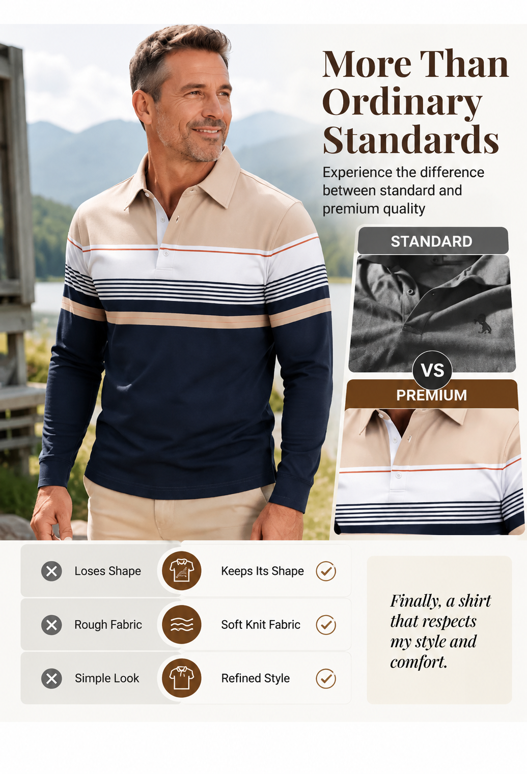 📢🎉50% off!!!🛍️✨Classic color-blocked striped top for men