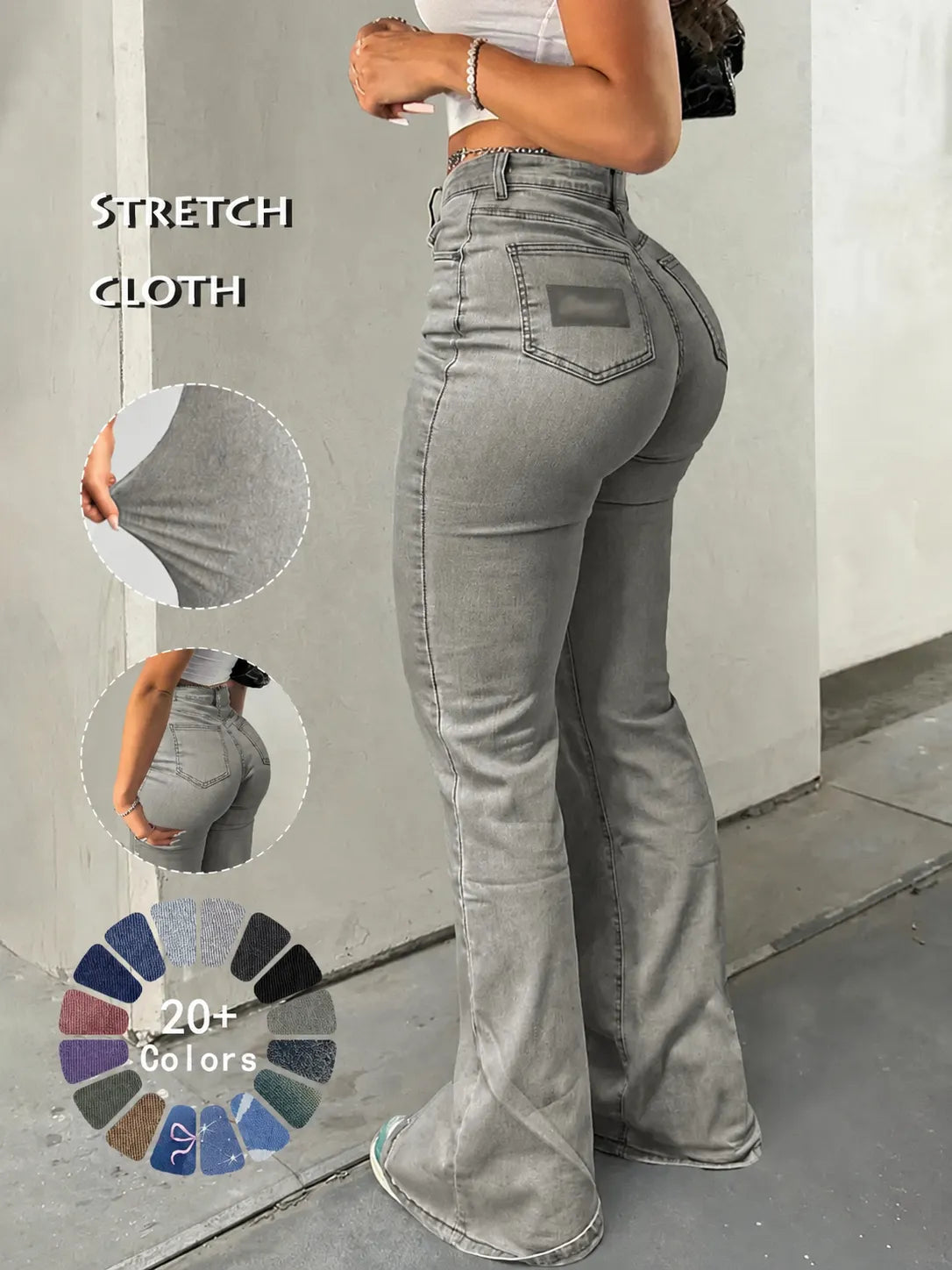 Women's High Waist Flare Leg Jeans
