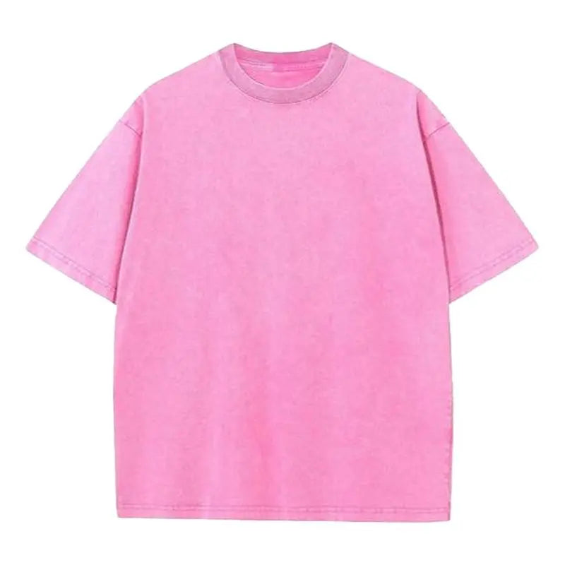 Men's Oversized Vintage Acid-Wash T-Shirt Heavyweight Cotton Streetwear for Gym & Everyday Wear