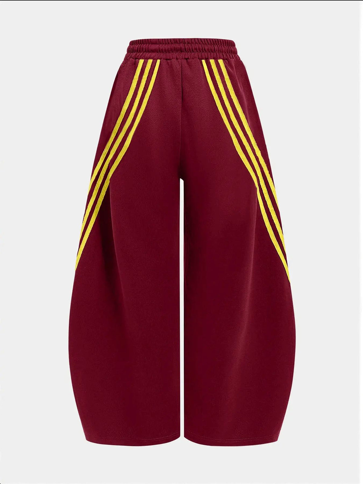 Women's Retro Three-Stripe Colorblock Wide Leg Pants