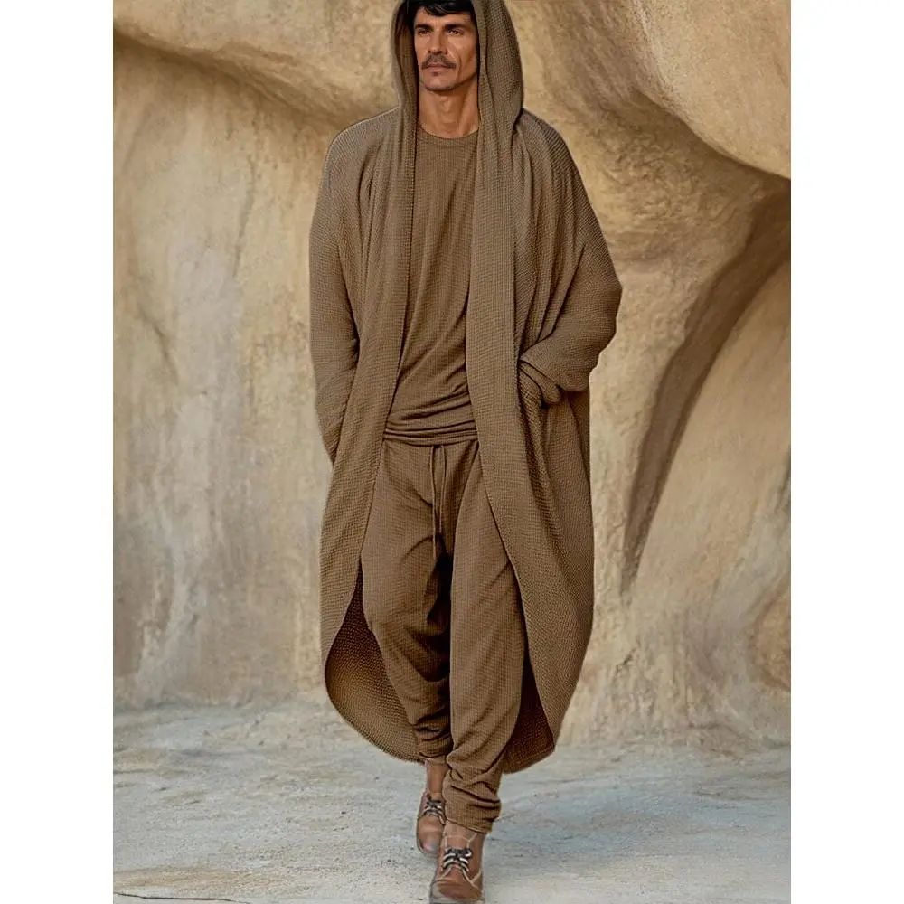 🌍Men's Minimalist 3-Piece Waffle Knit Loungewear Set