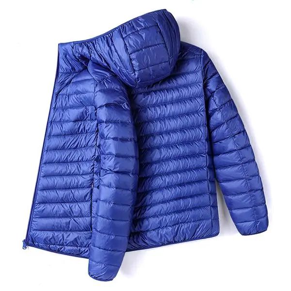 Menswear Tops, Plain Stylish Lightweight Padded Zip-Up Windproof Outerwear