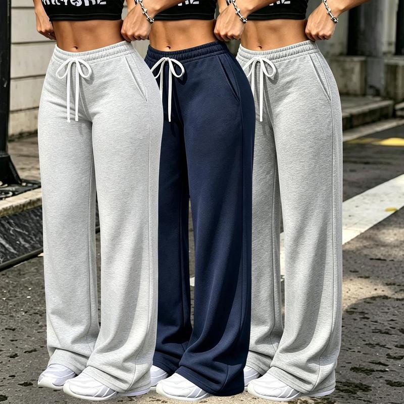 3Pcs Women's Casual Straight Leg Pants