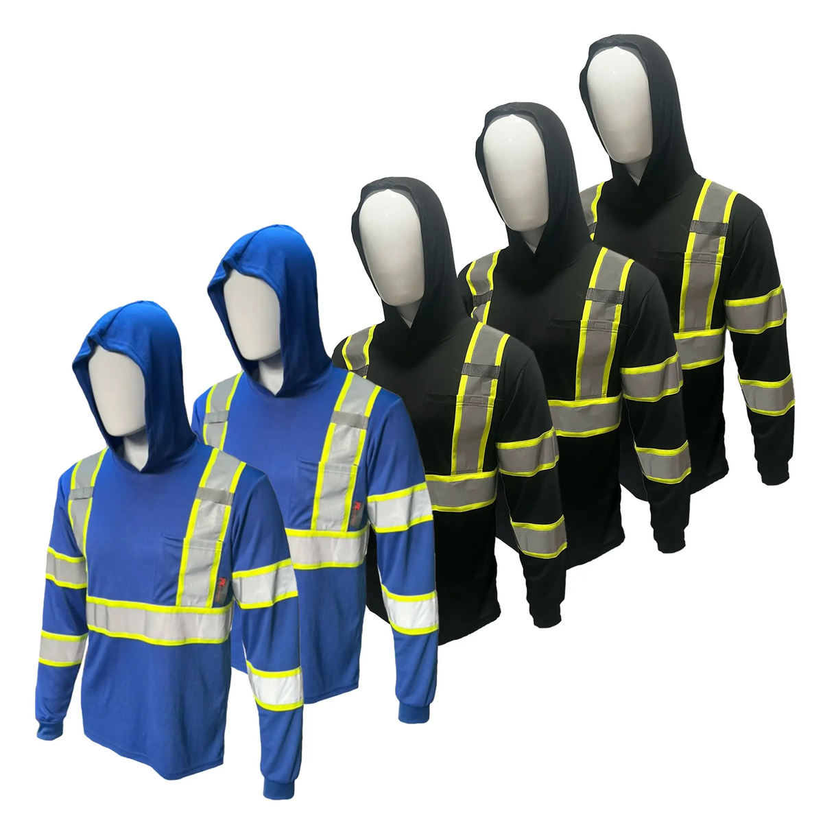 🔥 SPECIAL OFFER-Men's High Visibility Hoodie Work Shirt – Long Sleeve Reflective Safety Top
