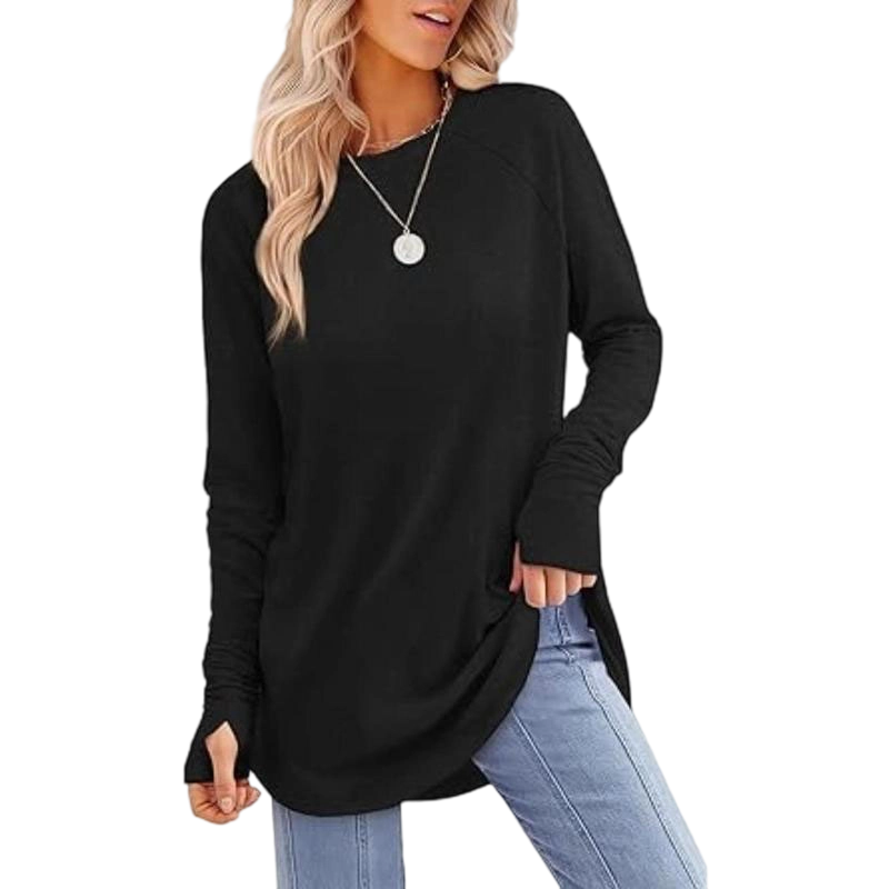 Women's Long Sleeve Tunic Tops for Leggings