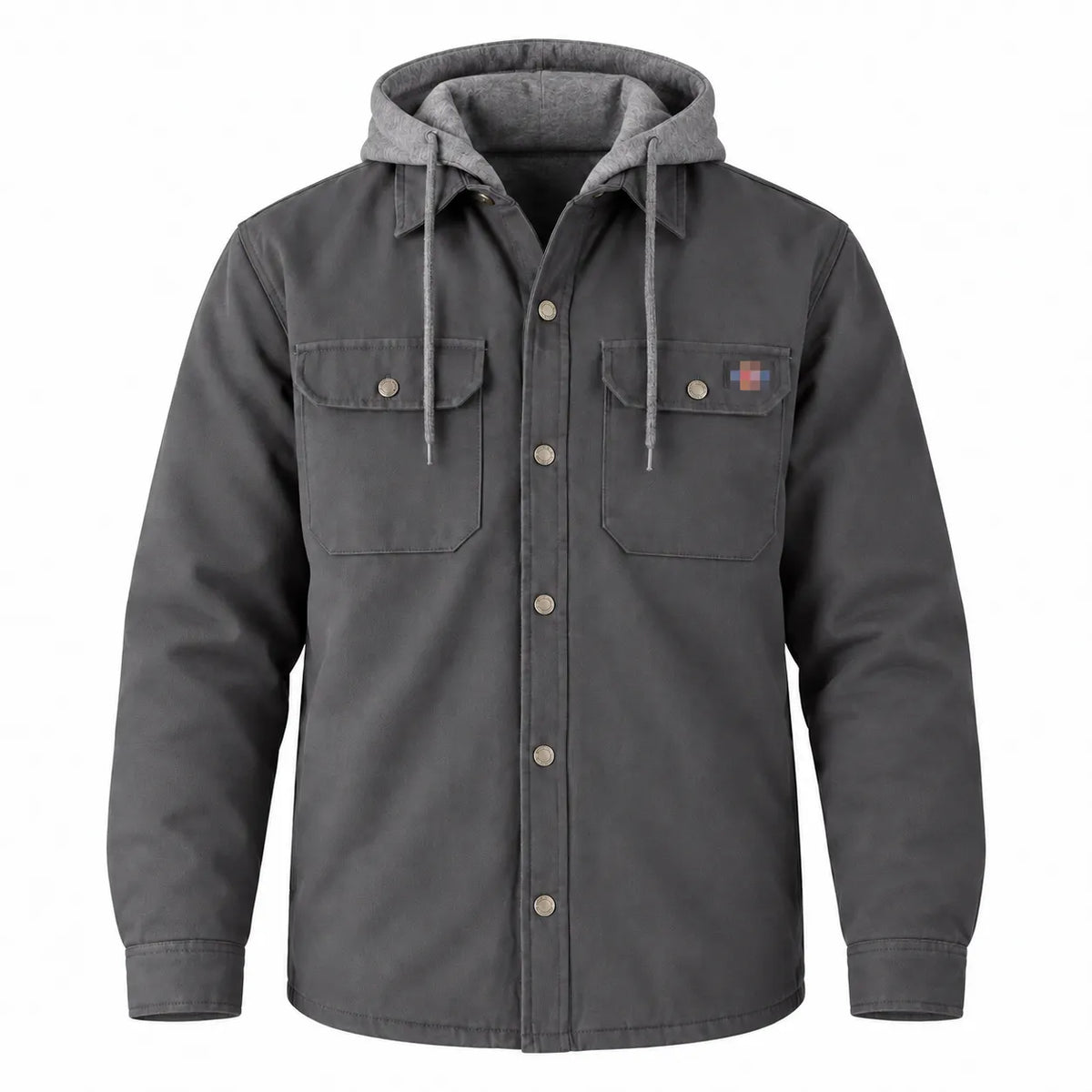 Water Repellent Duck Hooded Shirt Jacket for Men