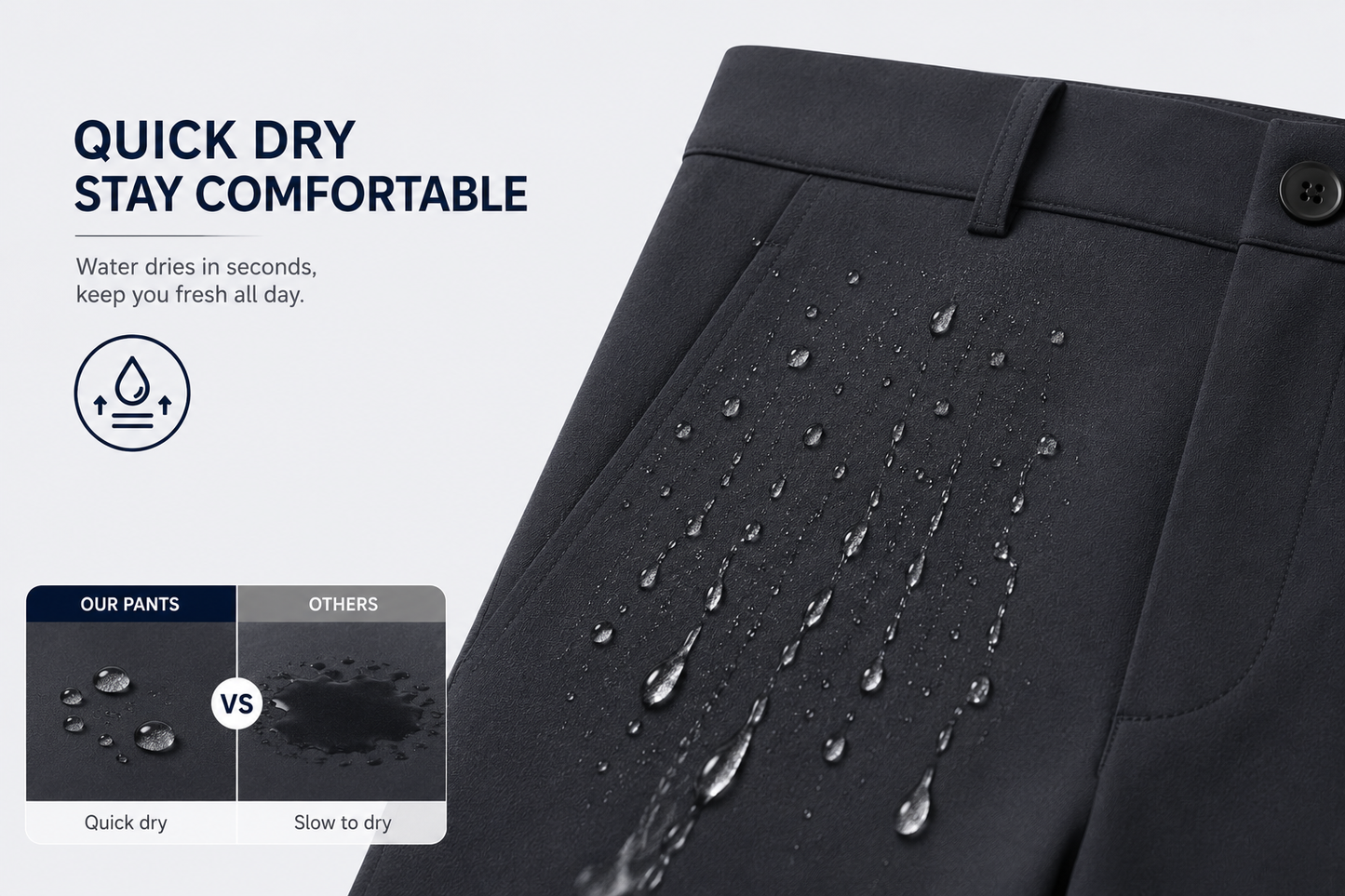 👍🔥Limited-Time Promotion-Stretch Dress Pants No Iron Golf Pants