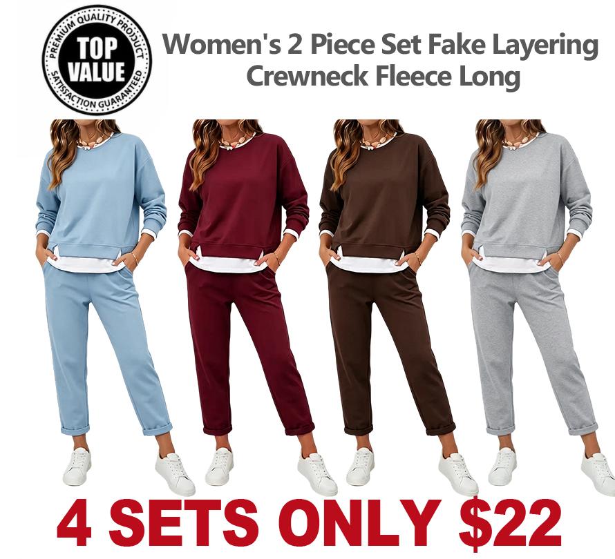 Women's Layering Crewneck Fleece Long