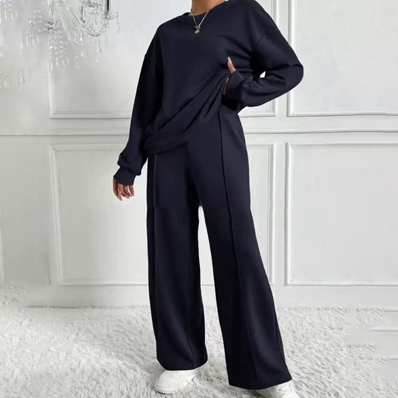 Damen Zweiteiler Set aus Sweatshirt & Hose | Gemütlicher Komfort trifft auf eleganten Alltagsstil 👚