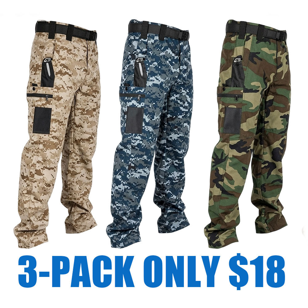 💝💝Men's Tactical Work Pants with Multi-Pocket Zipper Design