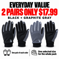 2 Pairs / Black + Graphite Gray