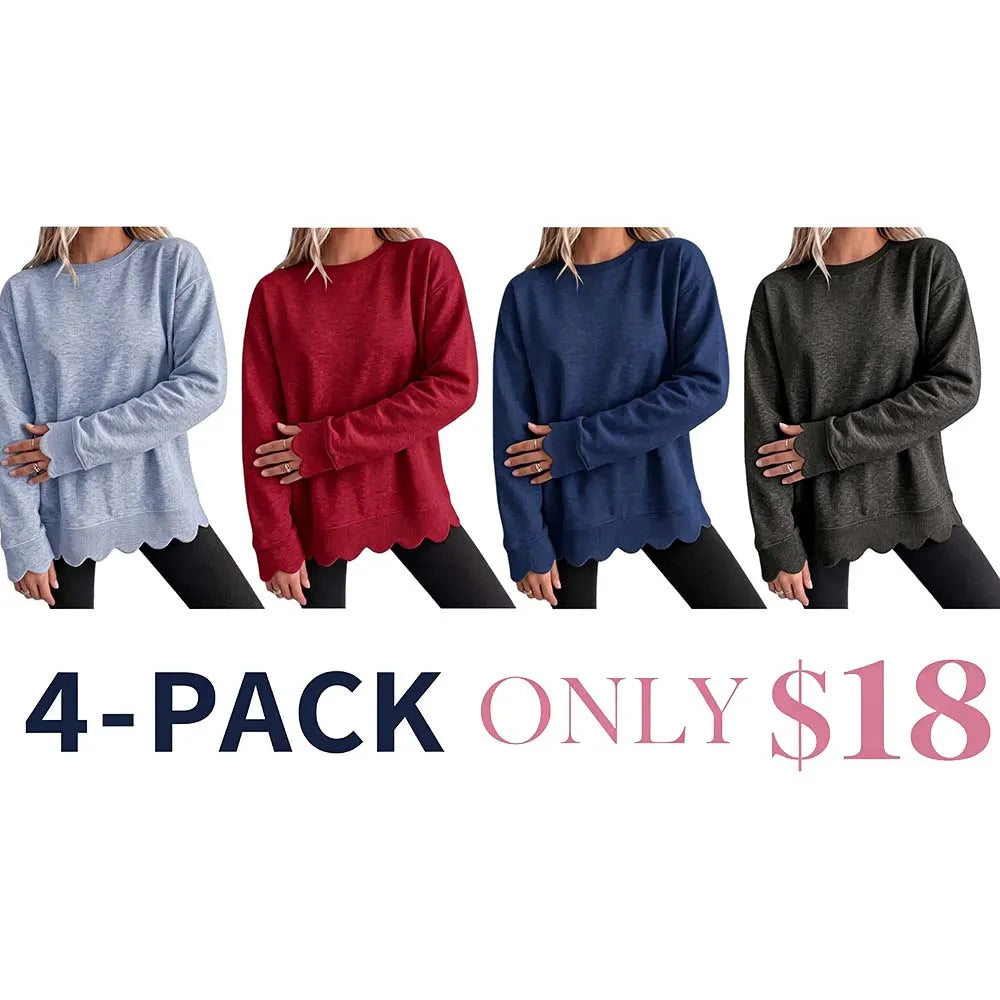 Women's Heather Crew Neck Oversized Tunic Sweatshirt