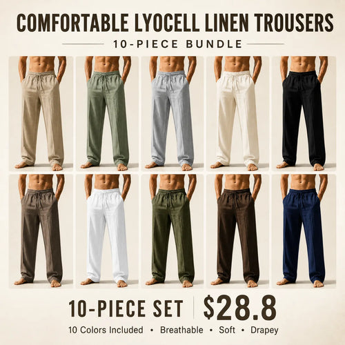 Men's Breezy Lyocell-Linen Pants — Cool, Soft & Relaxed
