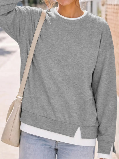 🍂 FALL SPECIAL |🔥 8 FOR ONLY $29.99! Women's Striped Patchwork Oversized Sweatshirts – Cozy Drop Shoulder Casual Tops