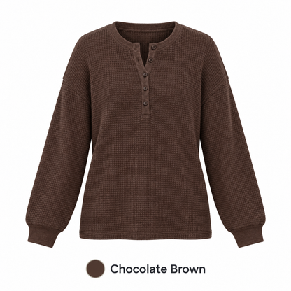 6-PACK ONLY $24---Old Navy Women's Long-Sleeve Crew-Neck Henley T-Shirt