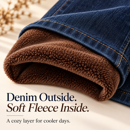 Women's Fleece-Lined Wide-Leg Jeans