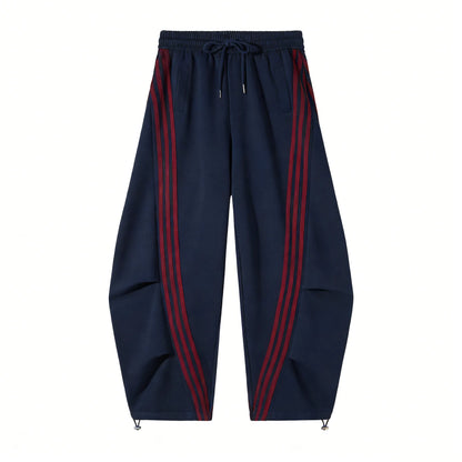 Flooo Loose Wide Leg Striped Track Pants