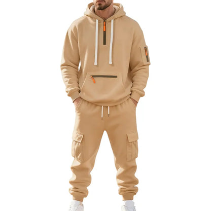 Men's 8-Pack Hoodie & Cargo Pants Tracksuit Set