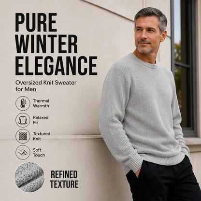 Men's Crewneck Sweater Soft Casual Sweaters Classic Long Sleeve Pullover Sweaters with Ribbing Edge