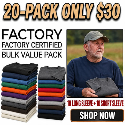 Men’s Heavyweight Pocket T-Shirt Duo – Short & Long Sleeve