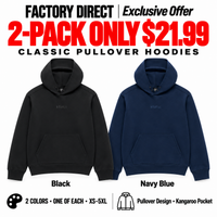 2-Pack / Black + Navy Blue