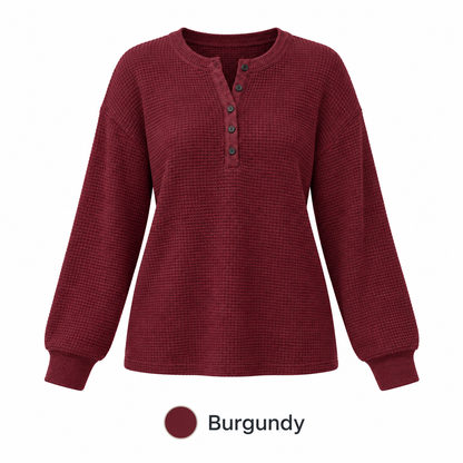 6-PACK ONLY $24---Old Navy Women's Long-Sleeve Crew-Neck Henley T-Shirt