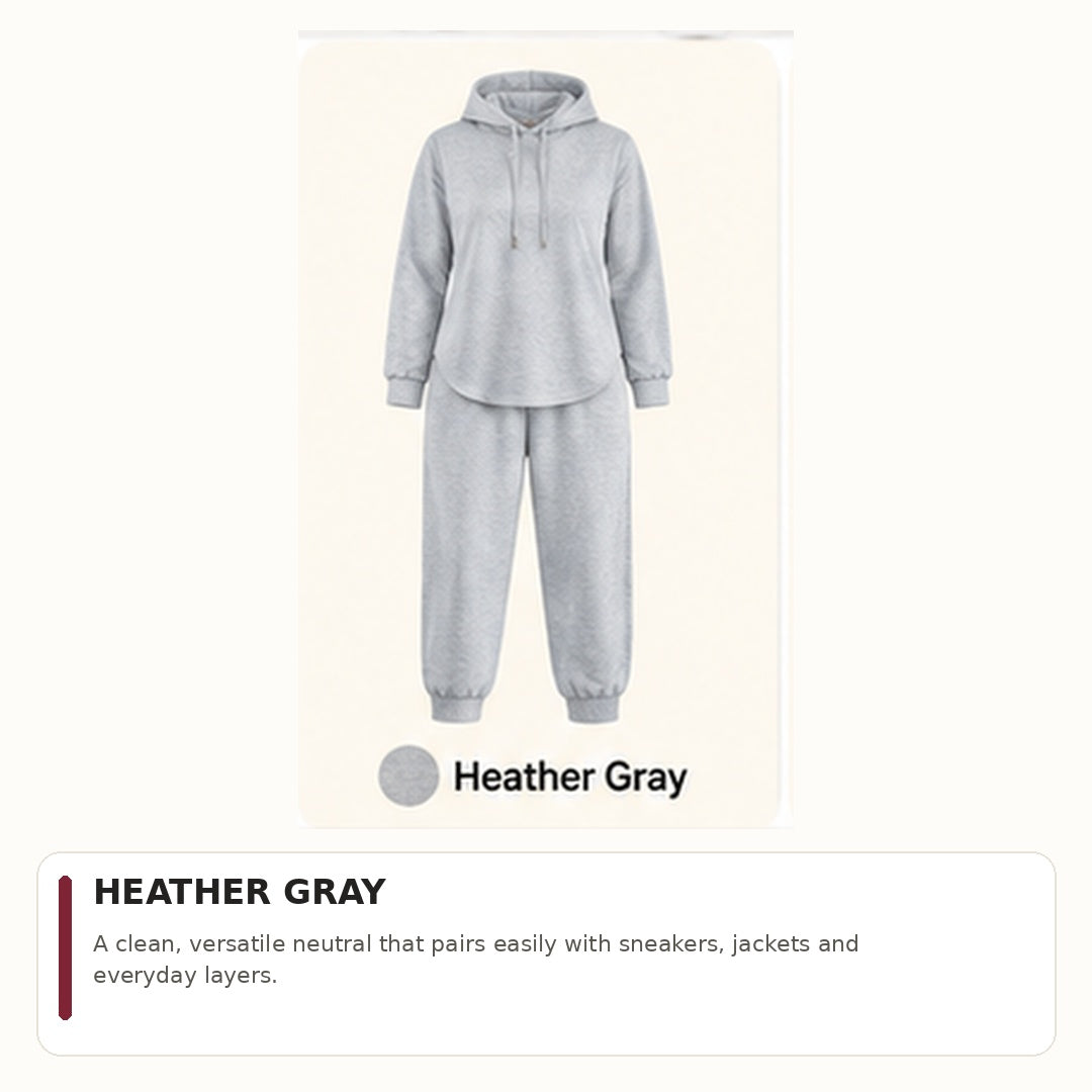 Women's Hoodie & Sweatpants 2-Piece Set Bundle Cozy Loungewear