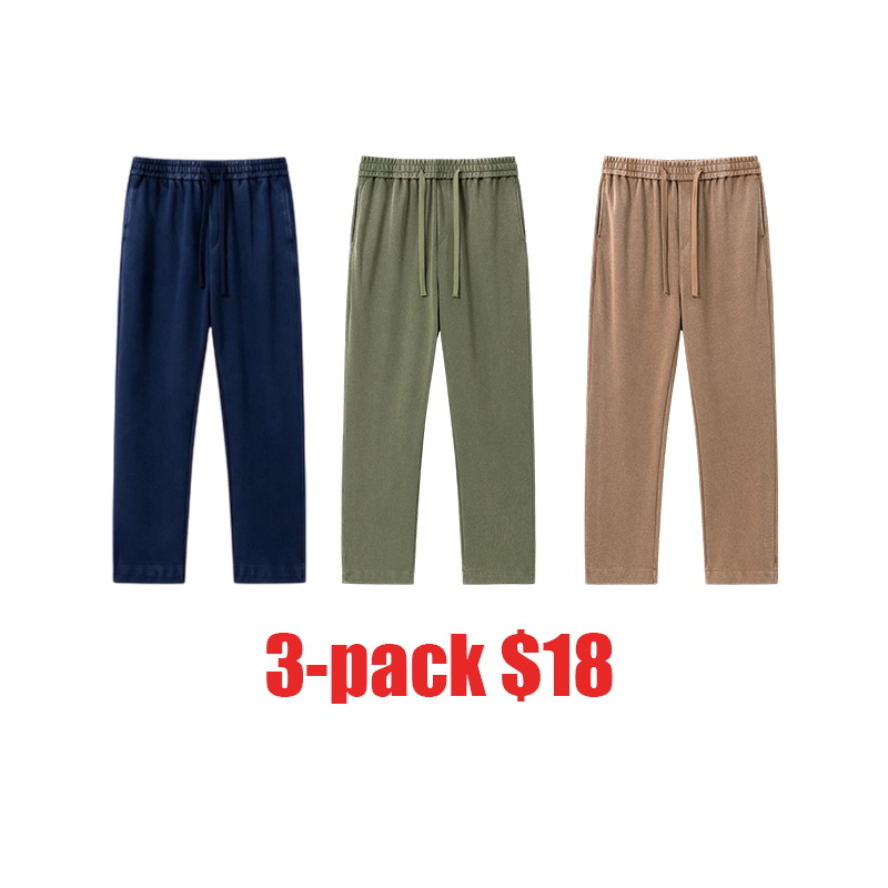 6-Pack Acid Wash Cotton Sweatpants – Solid Color Athletic Casual Sweatpants, All-Season Unisex Lounge Pants
