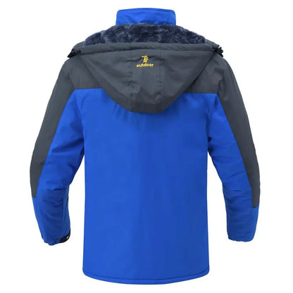 🔥Last day promotion⚡Men's Ski Snow Jacket  Waterproof Insulated Fleece Outdoor Mountain Hooded Winter Coat