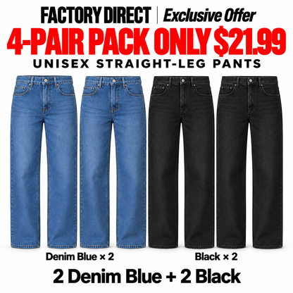 Unisex Straight-Leg Pants | 8 Pairs $24.99 or 4 Pairs $21.99 | XS–5XL