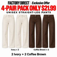 4-Pack / 2 Ivory + 2 Coffee Brown