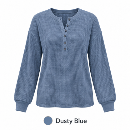 6-PACK ONLY $24---Old Navy Women's Long-Sleeve Crew-Neck Henley T-Shirt