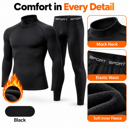 6-PACK ONLY $24---Men's Everyday Fleece-Lined Thermal Set
