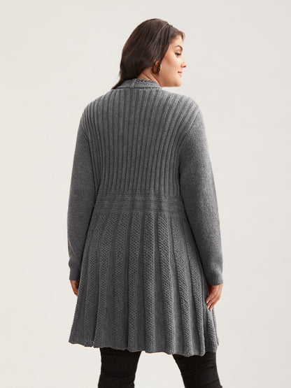 🔥 MAJOR SALE-Women's Textured Long Cardigan – Relaxed Kimono-Style Open Front Sweater