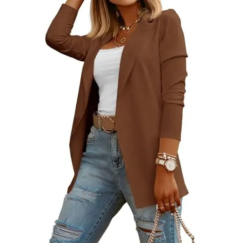 Women's Casual Long Sleeve Knit Blazer