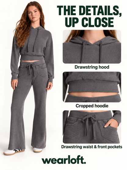 Cropped Hoodie & Wide-Leg Pants Sets | 6 Sets $24.99 / 4 Sets $21 | XS–5XL
