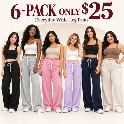 Women's Everyday Drawstring Wide-Leg Pants