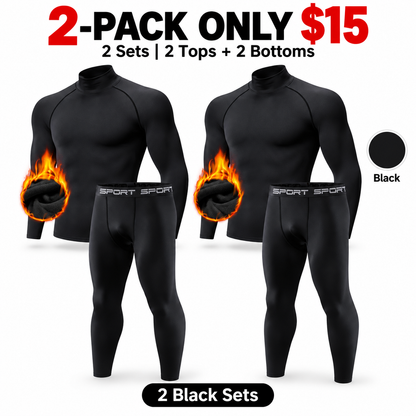 6-PACK ONLY $24---Men's Everyday Fleece-Lined Thermal Set