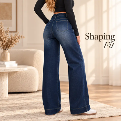 Women's Fleece-Lined Wide-Leg Jeans