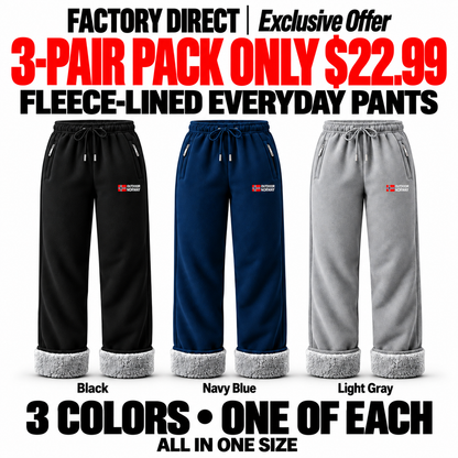 🔥 Popular Product —— Women's thermal trousers made of 100% cotton with a warm fleece lining