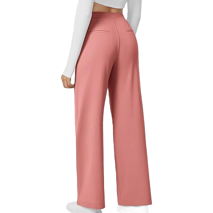 Flex High Waist Pleated Work Pants
