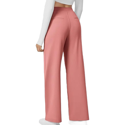 Flex High Waist Pleated Work Pants