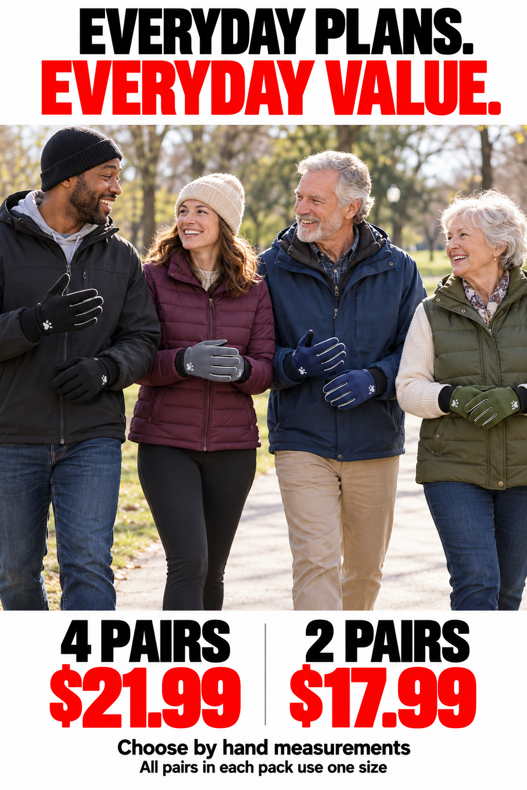 🏭 FACTORY LIMITED-TIME SALE | Everyday Full-Finger Gloves for Men & Women – 4 Pairs Only $21.99 | Comfortable Everyday Essential