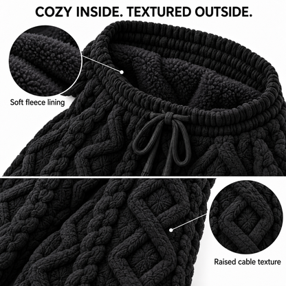 6-PACK ONLY $24---Cozy Cable Fleece-Lined Joggers