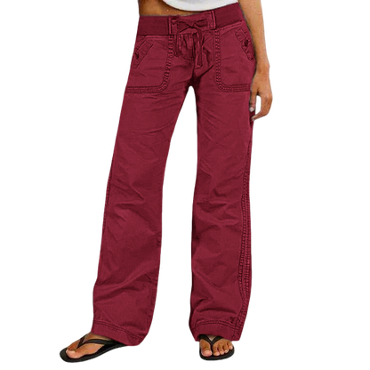 Women's High Stretch Mid Rise Straight Pants