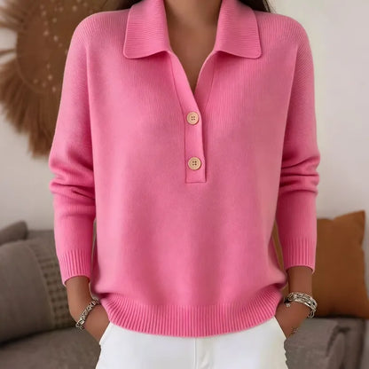 Belisara – Soft-Touch-Pullover mit V-Ausschnitt